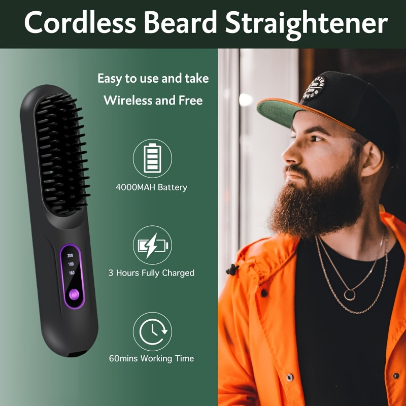 Lisseur Barbe Et Cheveux Le Nouvel Homme - 2 Températures, Plaque Céramique, Chaleur Instantanée - Doré