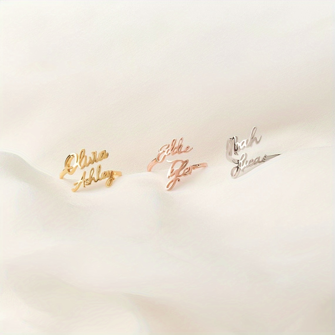 Personalized Couple's Dual Names Ring Stainless Steel Wedding Band