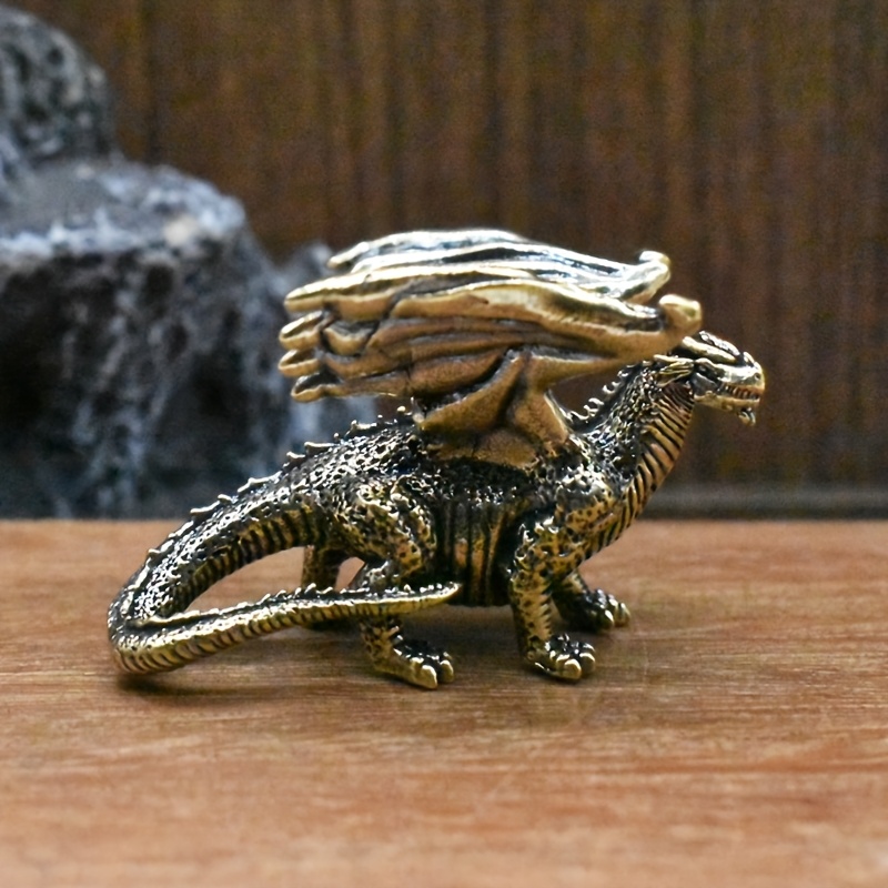 TEMU Statua di Western in Ottone Retro, Ornamento di Fantasy Scultrita Finemente, Forma , , Piuma e Texture dell'Ala e Dettagliati / Decorazione da
