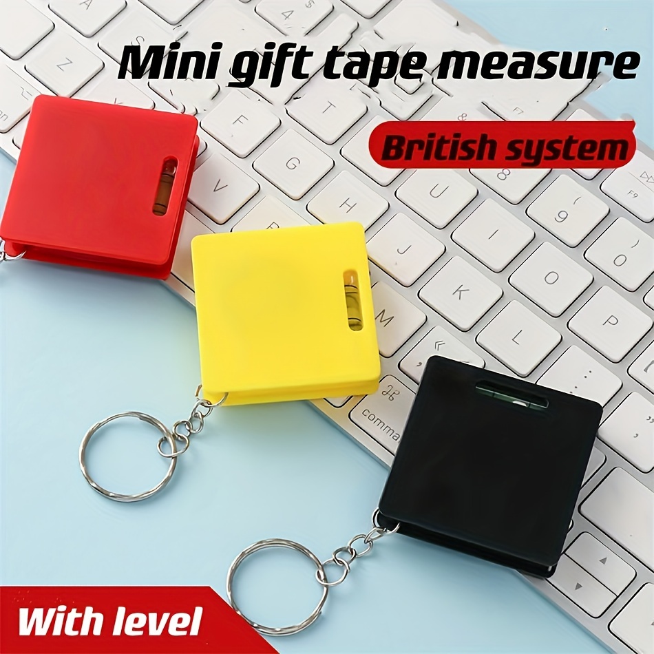 1pc Cute Mini Retractable Keychain Tape Measure,Portable Backpack Keychain  Tape Measure,Metric And British Portable Mini Tape Measure.
