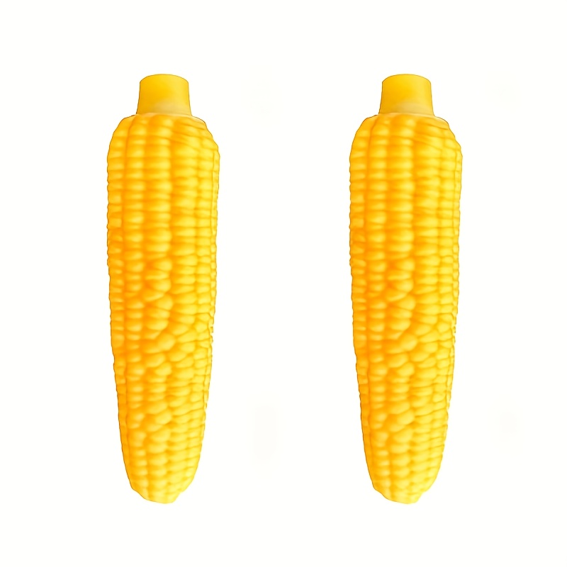 TEMU (1/2-pack)durable Squeaky Chew Toy For Dogs - Corn On The Cob Shape With High-strength Rubber | Teething Relief & Aggressive Chewer Toy For