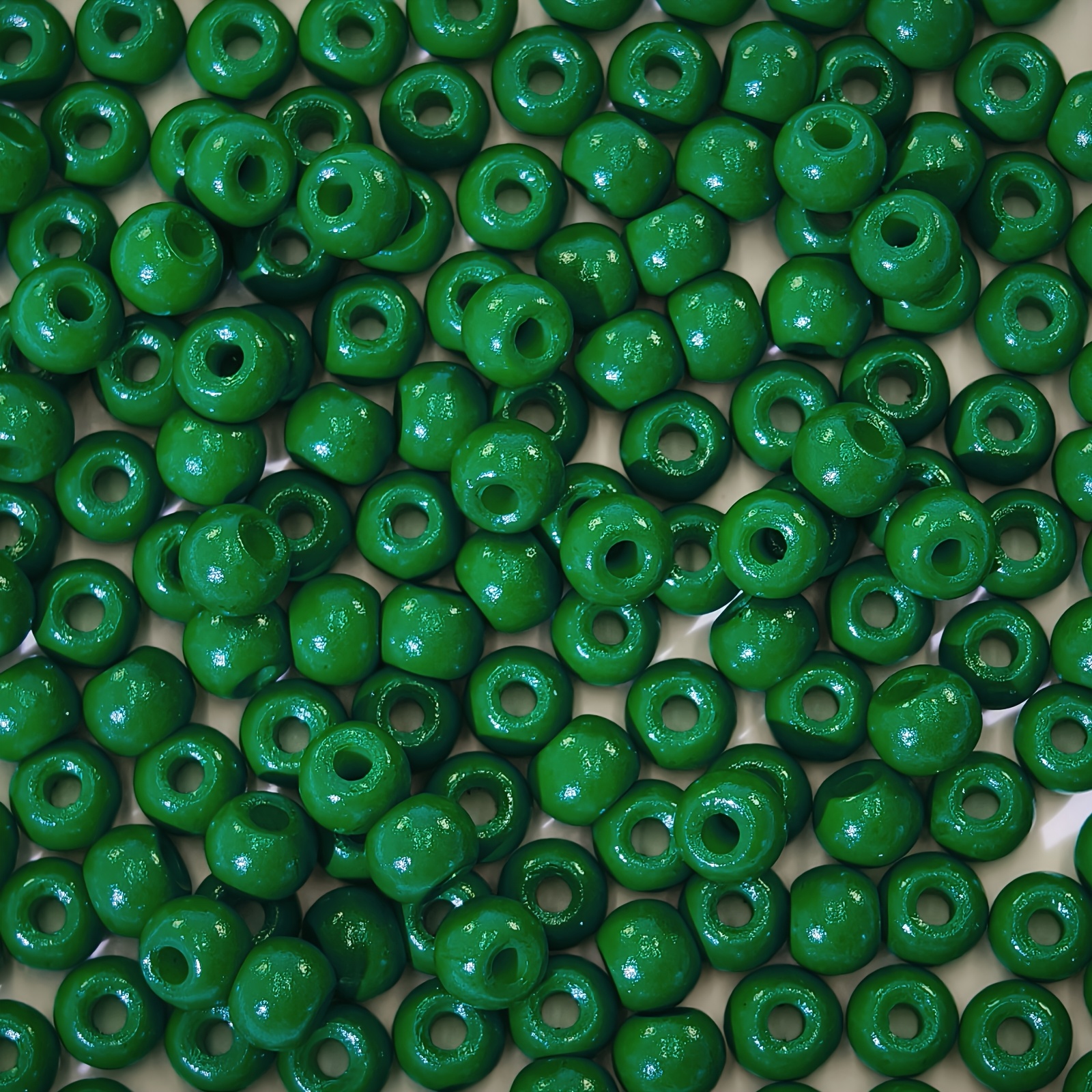 25G Solid Color Enamel Glass Round Beads, 4Mm