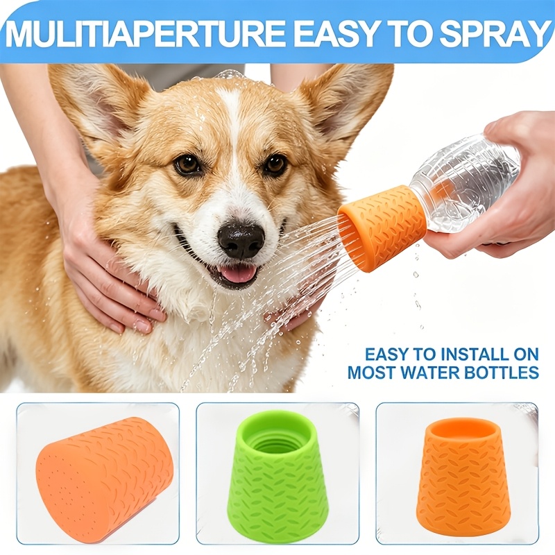 [FUTURE Pet Shower Head] Silicone Pet Shower Head | Portable Dog Bathing And Outdoor Drinking Nozzle, Multifunctional Shower Spray Head - Pet Cleaning Supplies