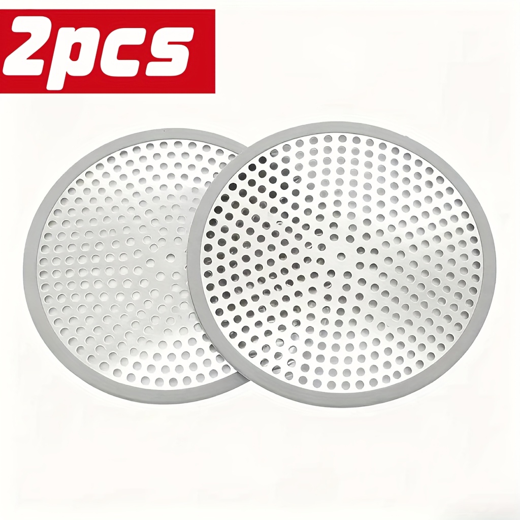 TEMU 2 Protège-drains de douche en acier inoxydable pour récupérateur de cheveux - Surface polie, couvercle de vidange de salle de bain durable avec