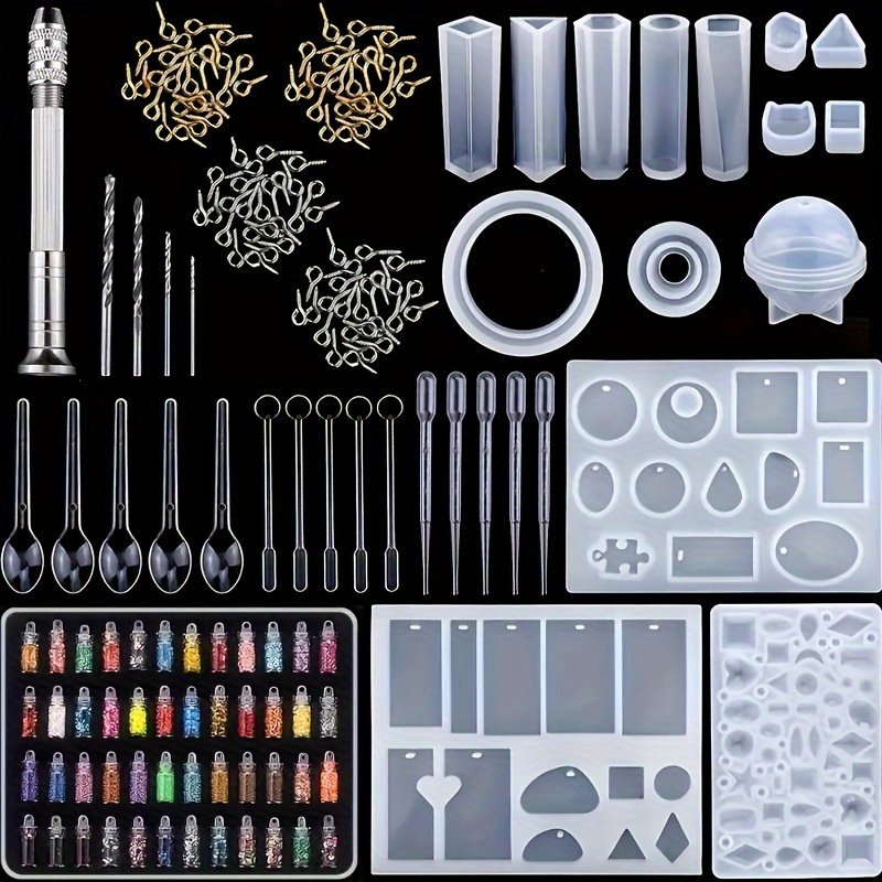 

284-piece Silicone Resin Casting Mold Kit - Versatile Shapes For Diy Jewelry, Pendants, Earrings & Craft Decorations - Premium Material, Ideal For Hobbyists & Experts - Rectangle Item Shape