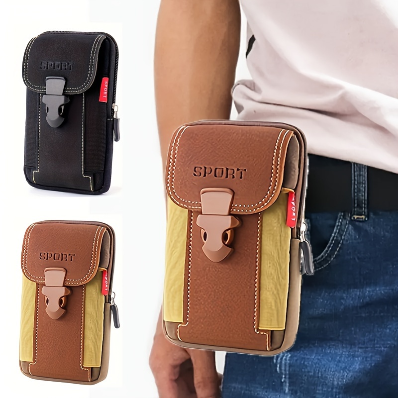

1pc Men's Outdoor Sports Waist Bag, Waterproof Multi-functional Mobile Phone Storage Bag, Men's, Outdoor, Waist Bag, Waterproof, Multifunctional, Tactical