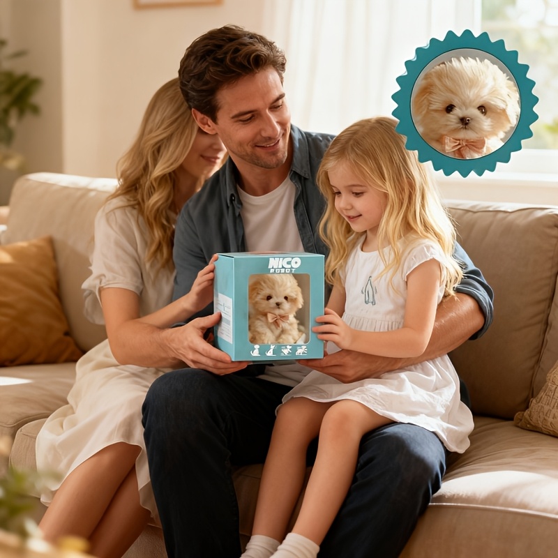 simulation machine dog puppy interacts like a real electronic dog and is suitable for children to play with interactive toys that   and make sounds the special edition   with a drawstring and a cute bow tie ideal birthday gift Product details 1
