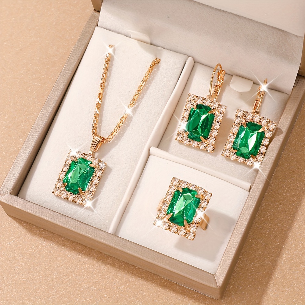 TEMU 4pcs/set And Pendant Jewelry Set, And Alloy Jewelry Set, Suitable For Women's Jewelry Set, Suitable For Or