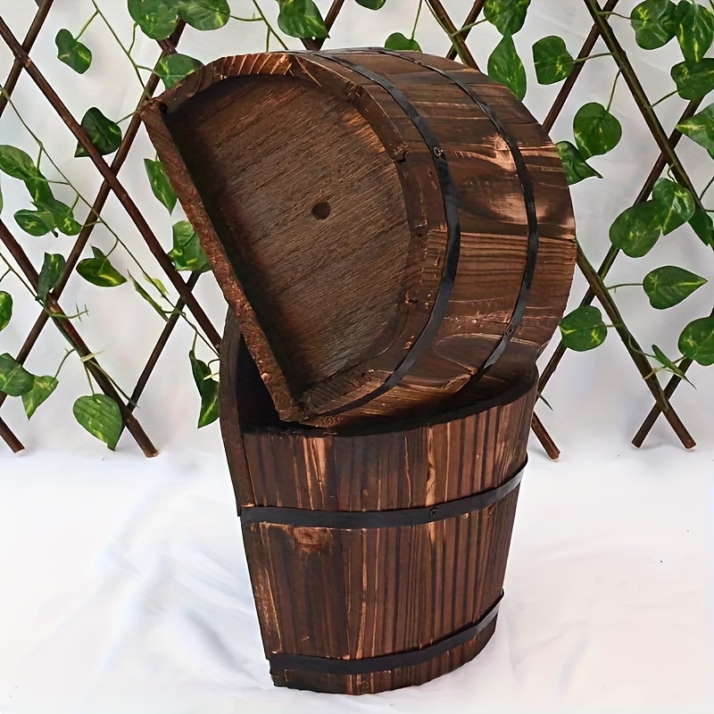 1/ . trähängande planter för gårdshus - vintage väderhärdad , lättvikts inomhus-/utomhusdekorativ planter för sukkulenter, blommor, väggmonterad trädgårdsdekoration, blomkrukor för utomhusbruk, sukkulentvisning, naturlig , konstruktion | 90 Dagars Köparskydd | Temu