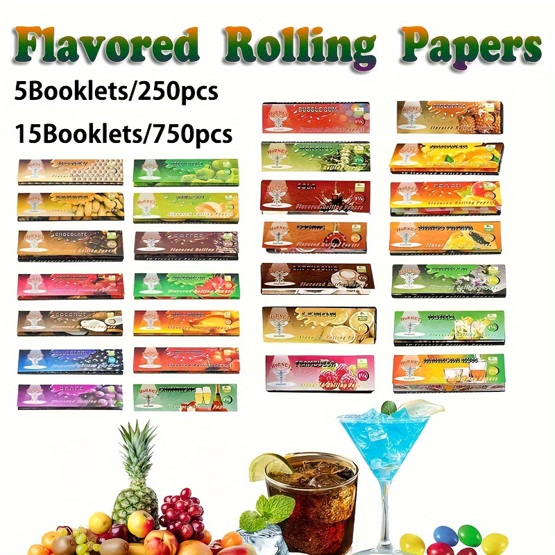 250pcs/750pcs, 78Mm Fruit Flavored Cigarette Paper Cigarette Additions Roll  Paper