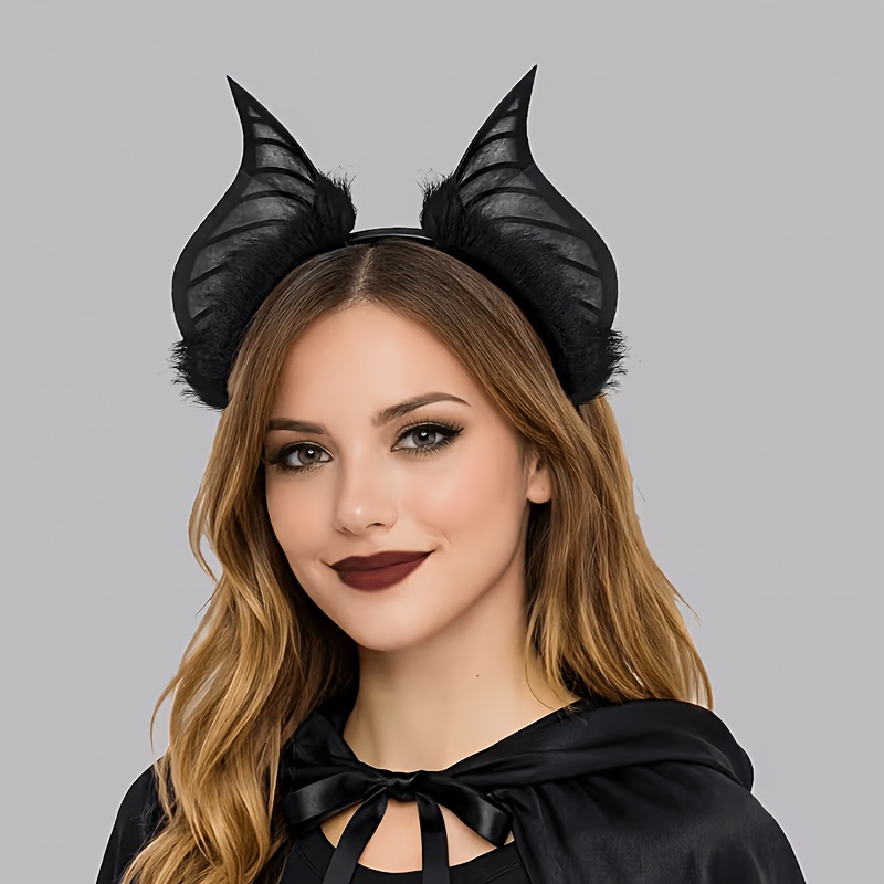 TEMU 1pc Simulation Bat Ear Headband, Halloween Party Costume Headpiece, Anime Prop, Party Gift