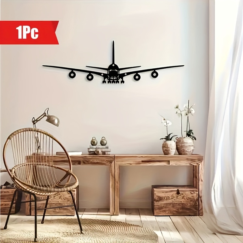 

Aircraft Metal Wall Art, 15.75" X 4.72" - Home Decor, Living Room, Bedroom, Kitchen & Outdoor - Unique Housewarming Gift