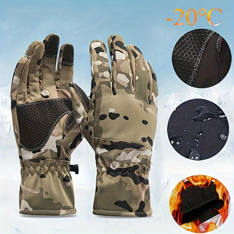 1 Pair Winter Warm Touch Screen Gloves For Men And Women Tactical