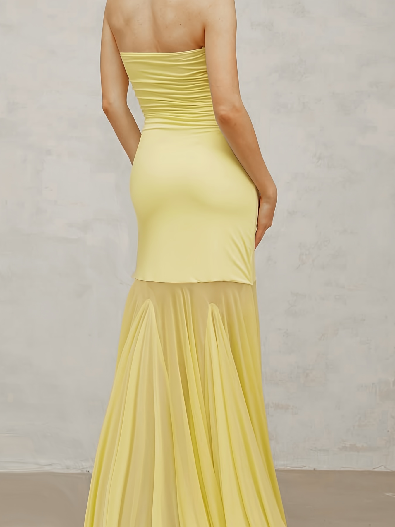 european american womens strapless mesh bodycon dress - Temu Mauritius