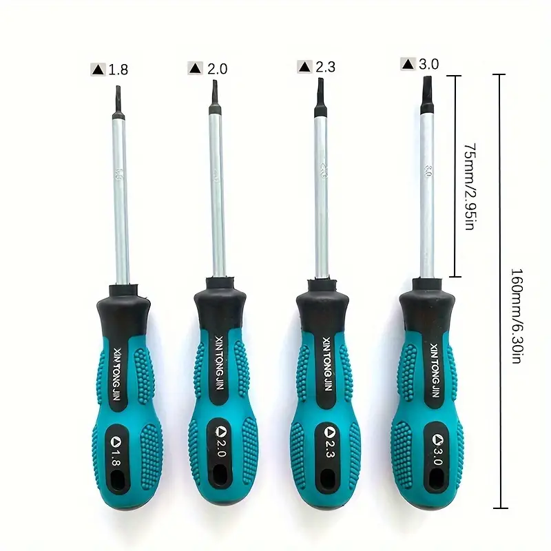 12pcs specialty screwdriver set u shaped y shaped tips for electronics appliances durable with textured grip handles in clear case Product details 5