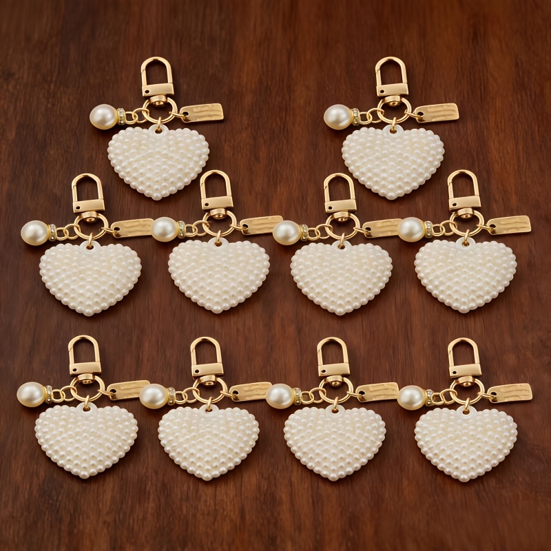 TEMU 10pcs Set Of New Large Heart Keychain Accessories, Suitable For Bags And Car Hanging Decorations - Birthday Gifts For , Wedding Favors, Valentine's Day, Thanksgiving, Party Gifts