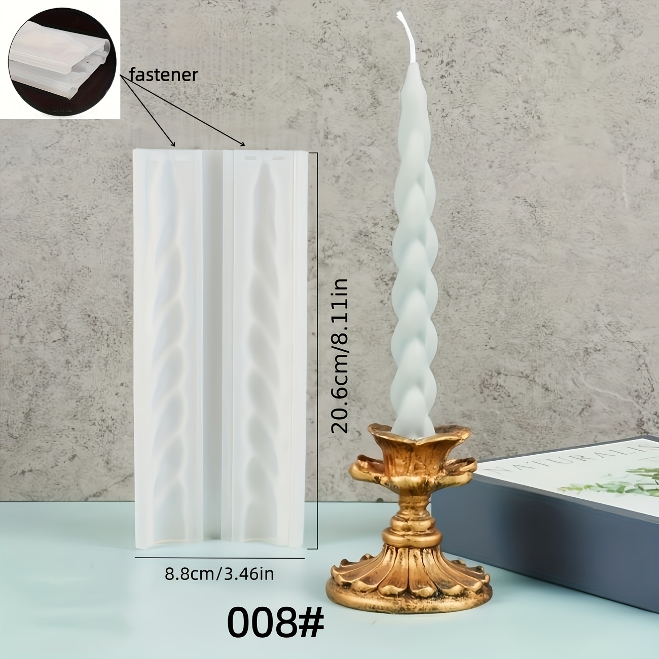 Spiral Candle Silicone Mold, Cone Candle Silicone Mold, Aromatherapy Candle, Spiral Long Rod Candle Mold, Suitable For Aromatherapy Candle Production, Home And Valentine's Day Decoration