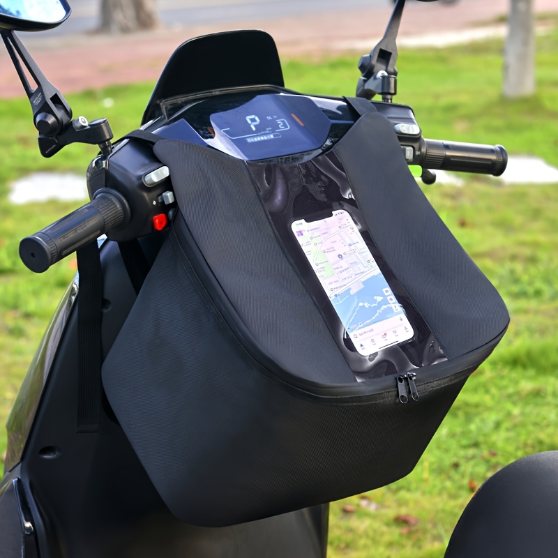 TEMU -dimensional Electric Scooter Bag, Large Capacity Helmet Charger Side Bag, Storage Organizer For Scooter Handlebar Bag