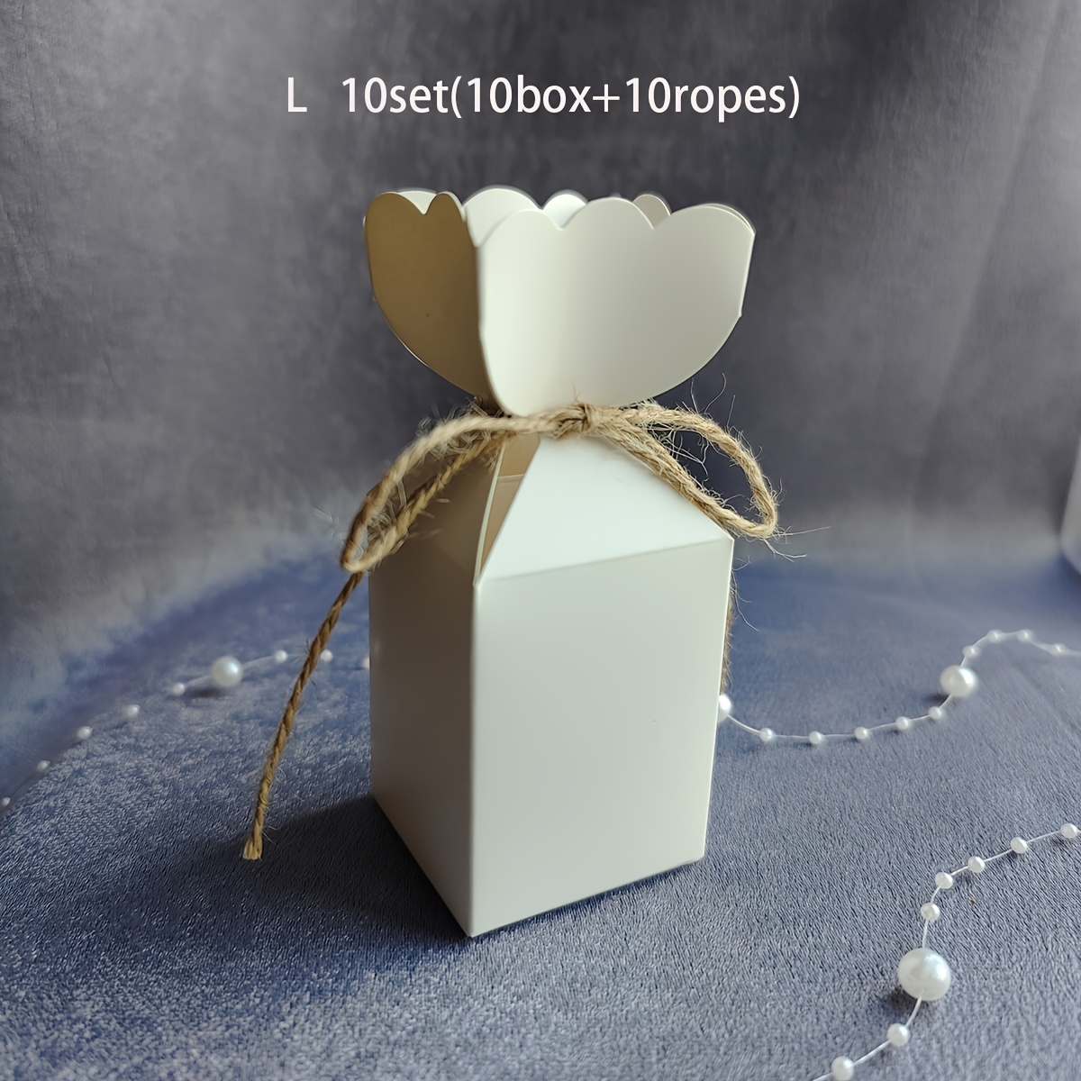 TEMU Gift For Her/him 10sets/50sets Classic Creative Wedding Candy Box Vase Style Packaging Box With Rope For Party Supplies And Wedding Supplies