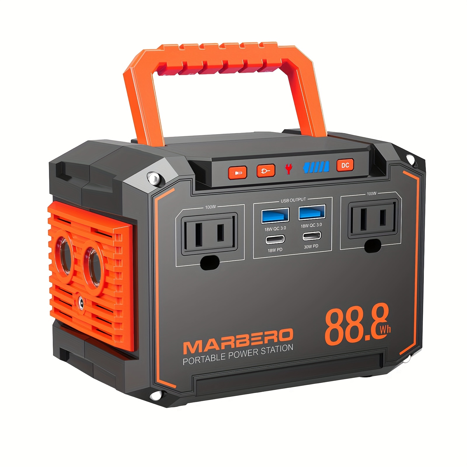 Portable Power Station 237Wh with 60W Solar Panel/88Wh And 30W Sl/111Wh And  30W SL, Or 88.8Wh/237Wh. with 2 X AC/USB-C PD/USB QC3.0/* Output, LED  Emergency Power Light for Outdoor Camping, RV ...