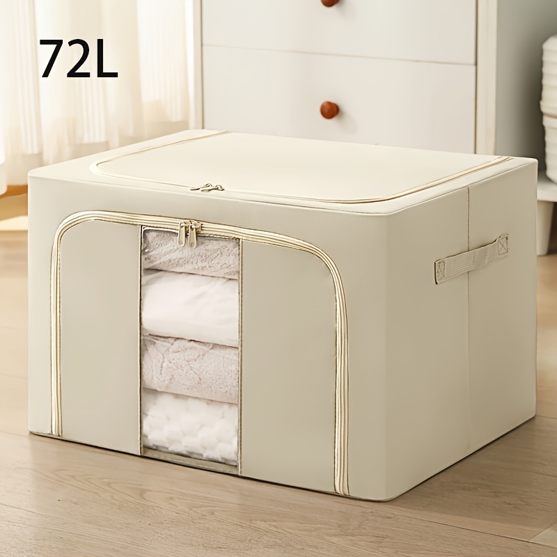 TEMU Elegant Storage Box Clear Window - For Clothes, Toys & Items , Available In Sky , , , Durable