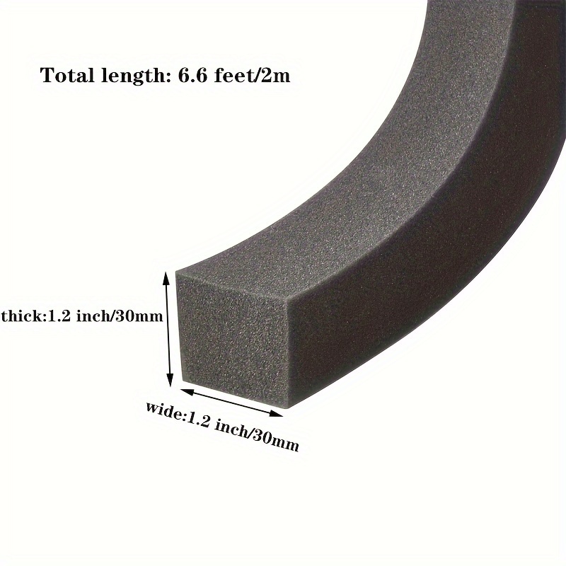6 6ft non   foam tape for air conditioners weatherproof dustproof sealing strip soundproof pu sponge ideal for door window insulation 1 2 w x 1 2 th x black grey