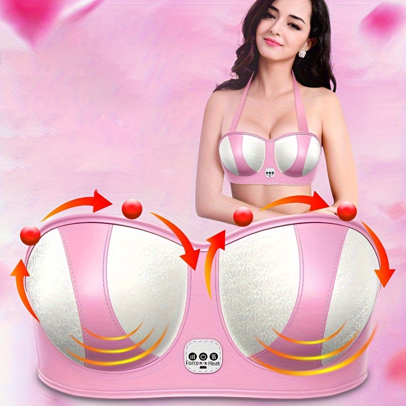 Electric Breast Massage Bra Wireless Breast Enhancement Instrument With Hot  Comp