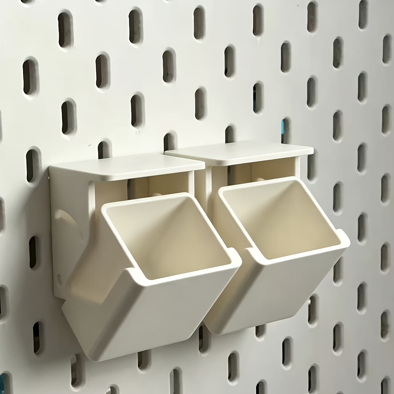 TEMU 2-pack Tilt-out Pegboard Drawer Storage Bins