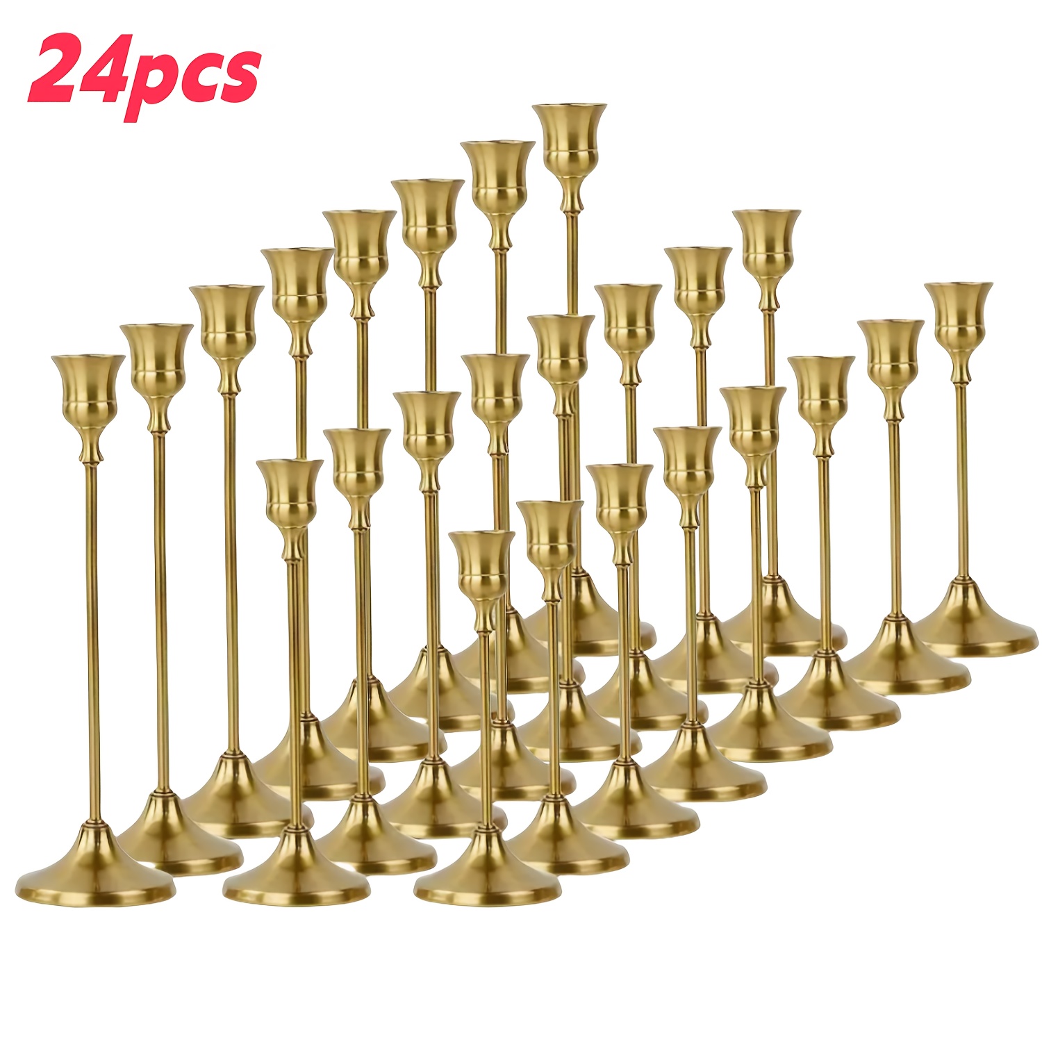 TEMU Set Of 24 Metal Candle Holders, Perfect For Christmas And Halloween Table Settings, Ideal For Romantic Dinners, Photo Props, Wedding