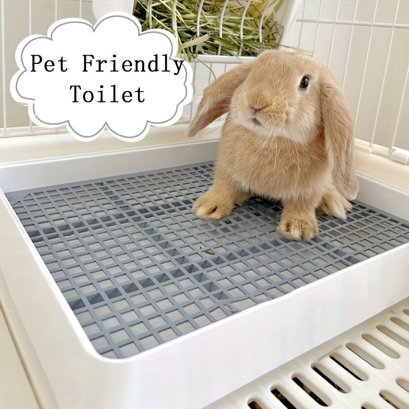 

Rabbit Large Litter Box: Guinea Pig Training Pan Cage With Toilet Tray, Suitable For Rats, Hamsters, Ferrets, Bunnies, And Guinea Pigs - Pp Material