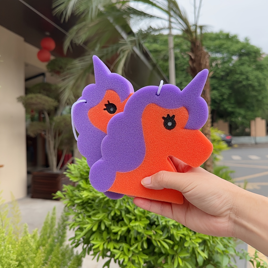2-Pack Unicorn Themed Bath Sponge, Multi-Color Options