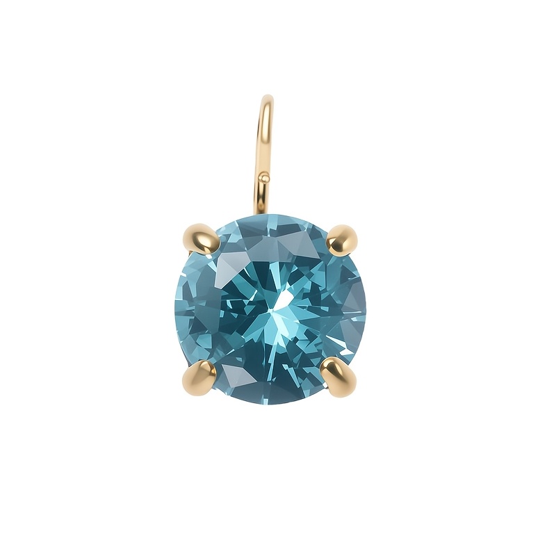Versatile Style Non-Fading Round Synthetic Zircon Pendant Necklace
