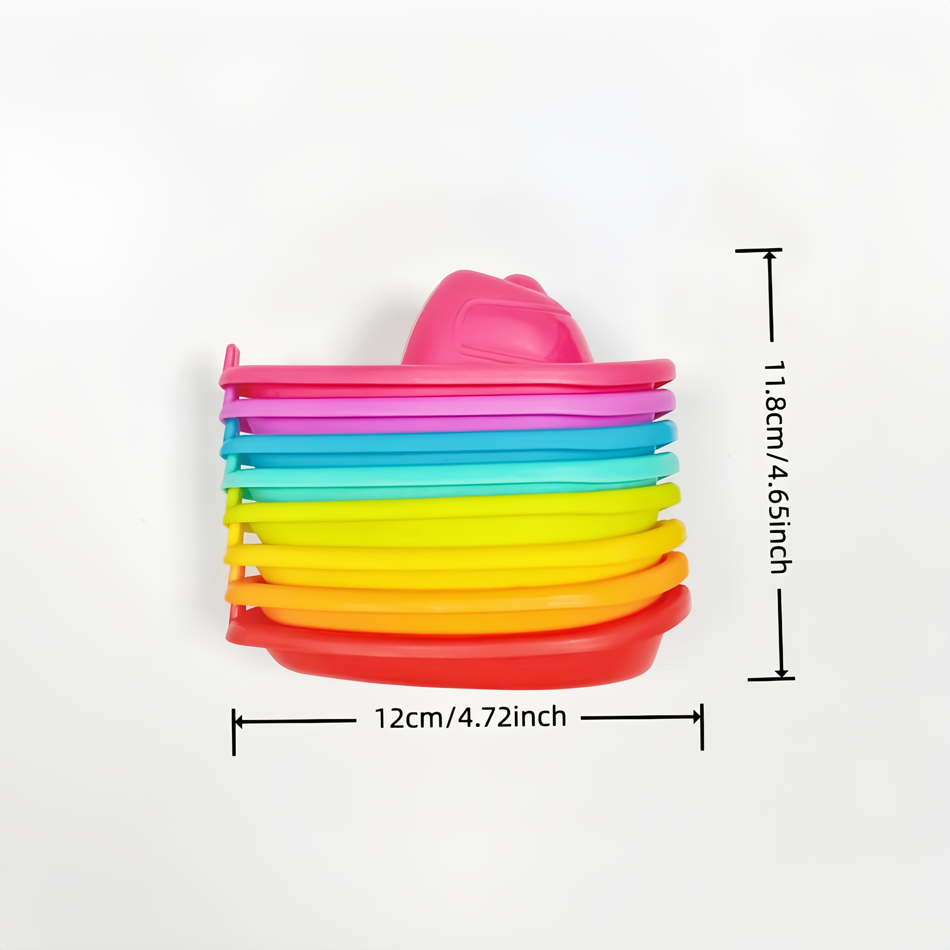 8pcs Colorful Stackable Boats Bath Toys for Kids