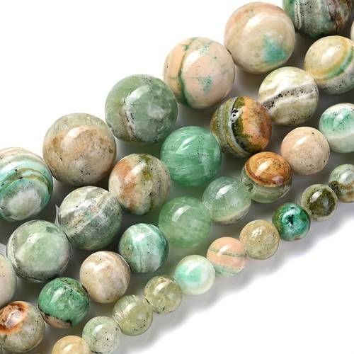 green natural stone beads for jewelry making round loose spacer beads diy bracelet necklace handcrafts accessories 6 8 10 12mm