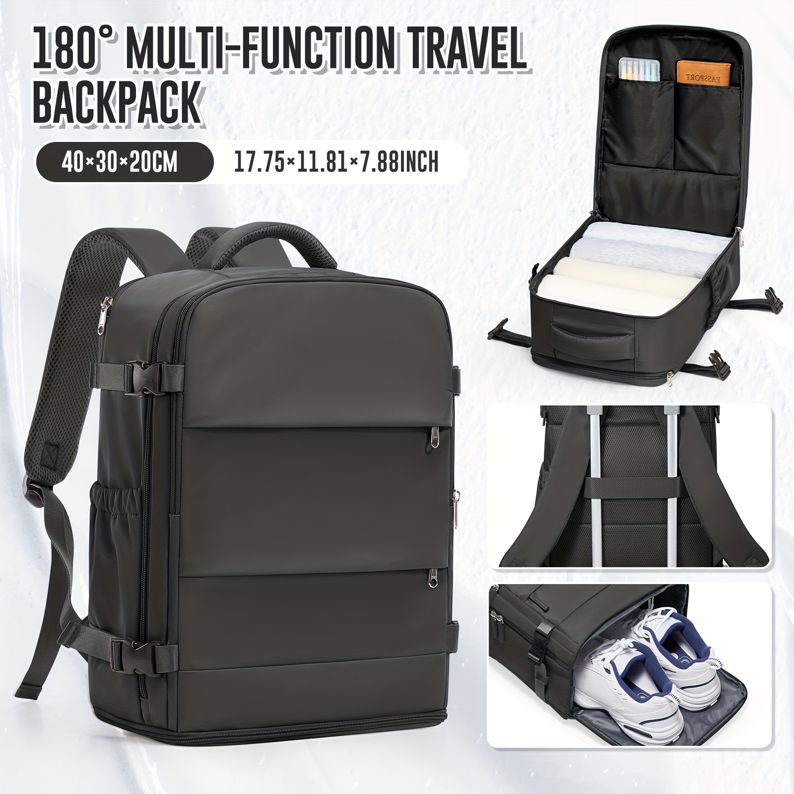 TEMU [keychain Set] Ryanair Cabin Bags Underseat, Travel Backpack , Travel Rucksack, Travel Essentials, Hand Luggage Backpack, Cabin Bags 40x30x20