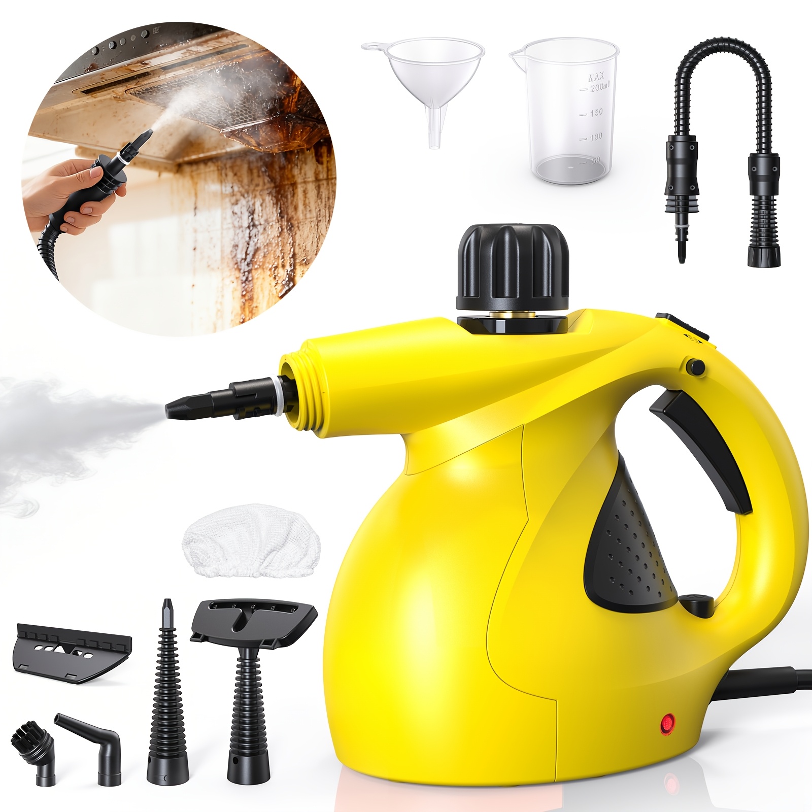 Image of Lubluelu High-pressure Steam Cleaner 4., Handheld Multi-surface Steamer, -up, Chemical-free Cleaning, Upgraded Boiler, Safety Lock, For Home And Car