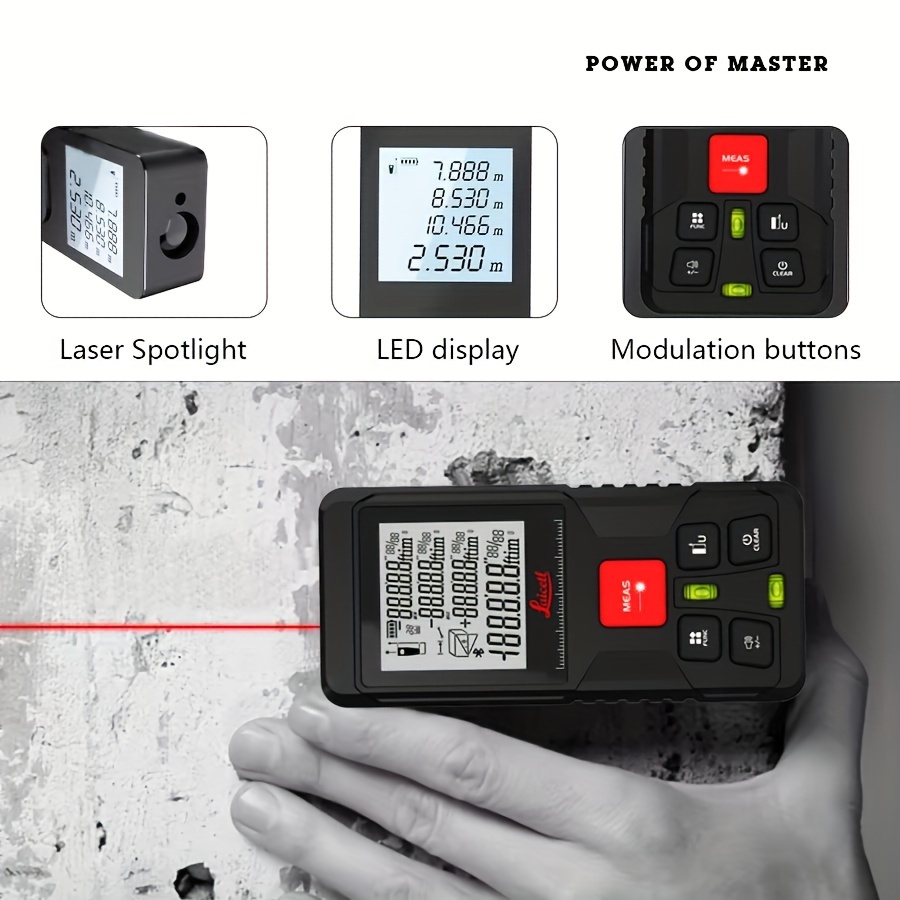 1pc digital laser rangefinder distance meter abs material non waterproof 0 4 mw     battery operated battery not included no electricity needed details 0