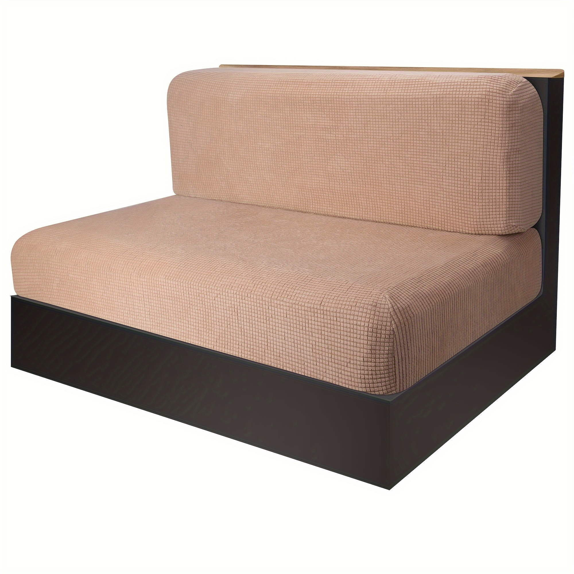 

Rv Dinette Cushion Covers-stretchable Loveseat Sofa Furniture Protector -elastic Camper Cushion Slipcoversfor Rv Camper Car Bench (khak)