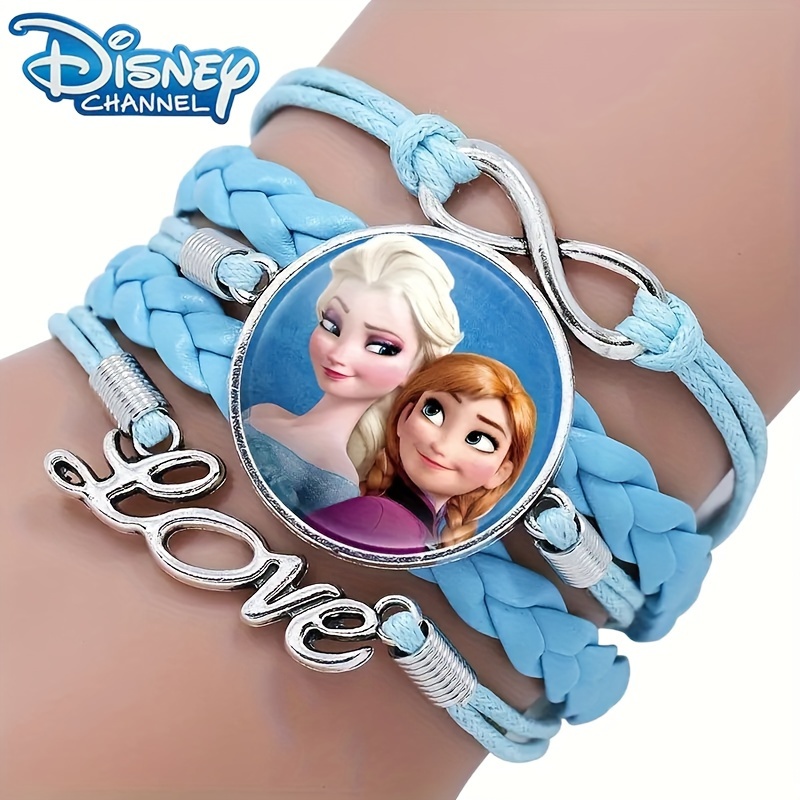 

[authorized Disney] Disney Ice And Snow Princess Diy Multi-layer Woven Bracelet, A Charming Bracelet With Cartoon Characters And Action Dolls, A Cute Bracelet And A Gift For Girls.