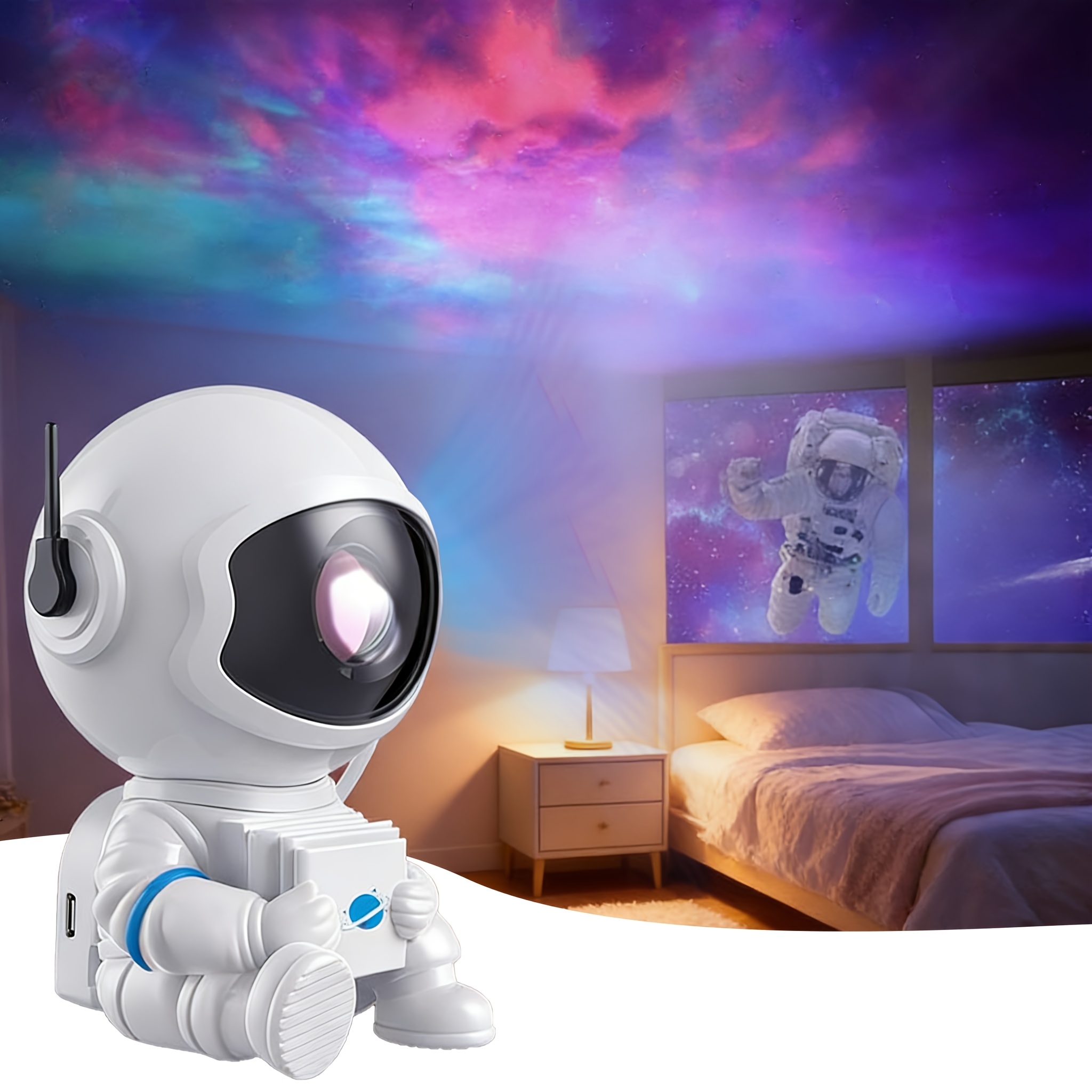 remote controlled astronaut star projector spinning   nebula   for   a cozy atmosphere in your bedroom Product details 2