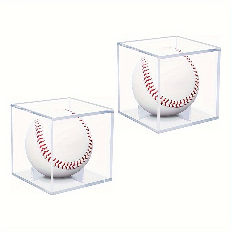 

Acrylic Baseball Display Box: Official Size Balls - Bulid-in Stand