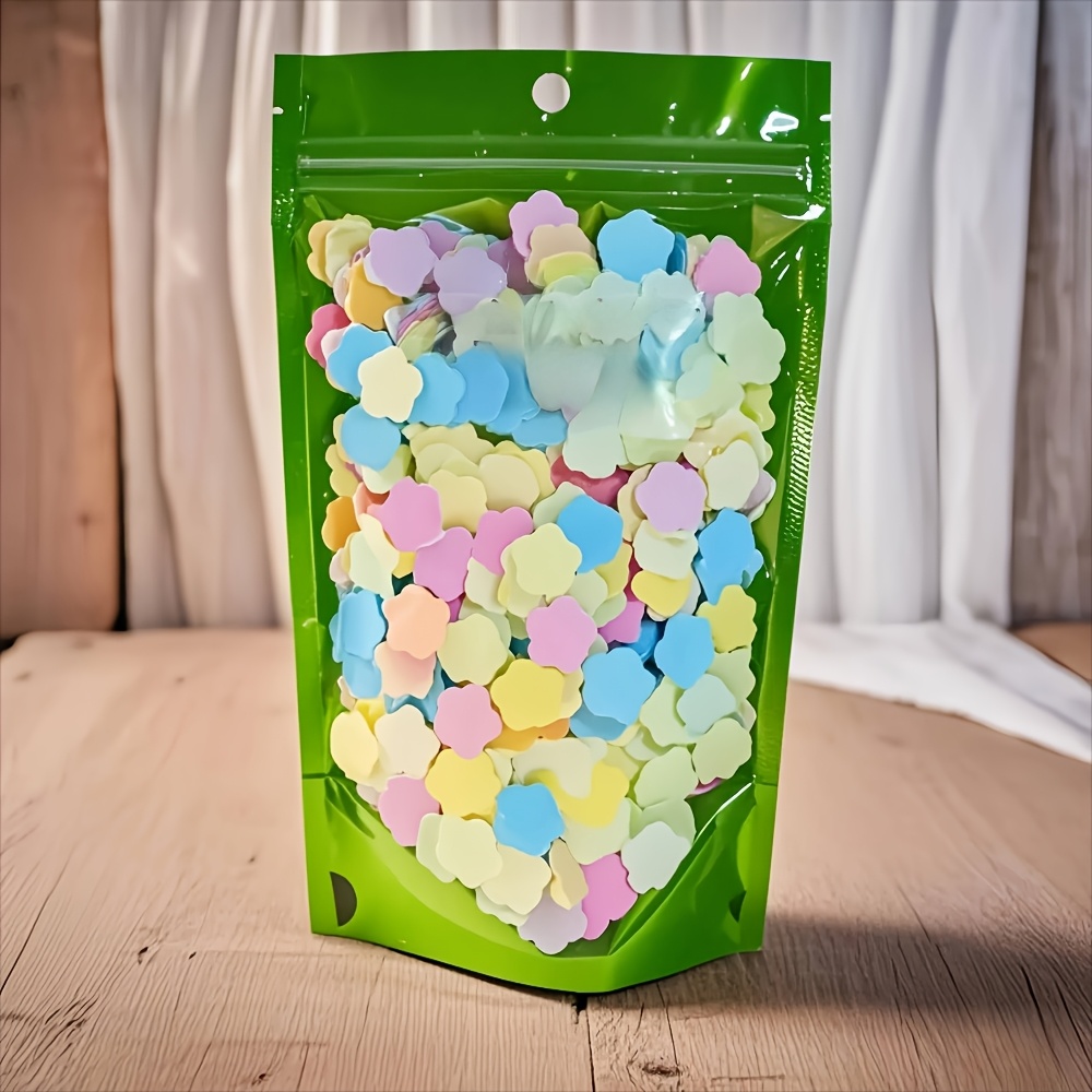 Image of 2000pcs Colorful Portable Disposable Flower-shaped Soap Sheets -lavender, Jasmine, Rose, Lemon, Scented, Light Beige, For Travel, Hiking & Daily Use, Hand Washing Essentials, , Glycerin Moisturizer