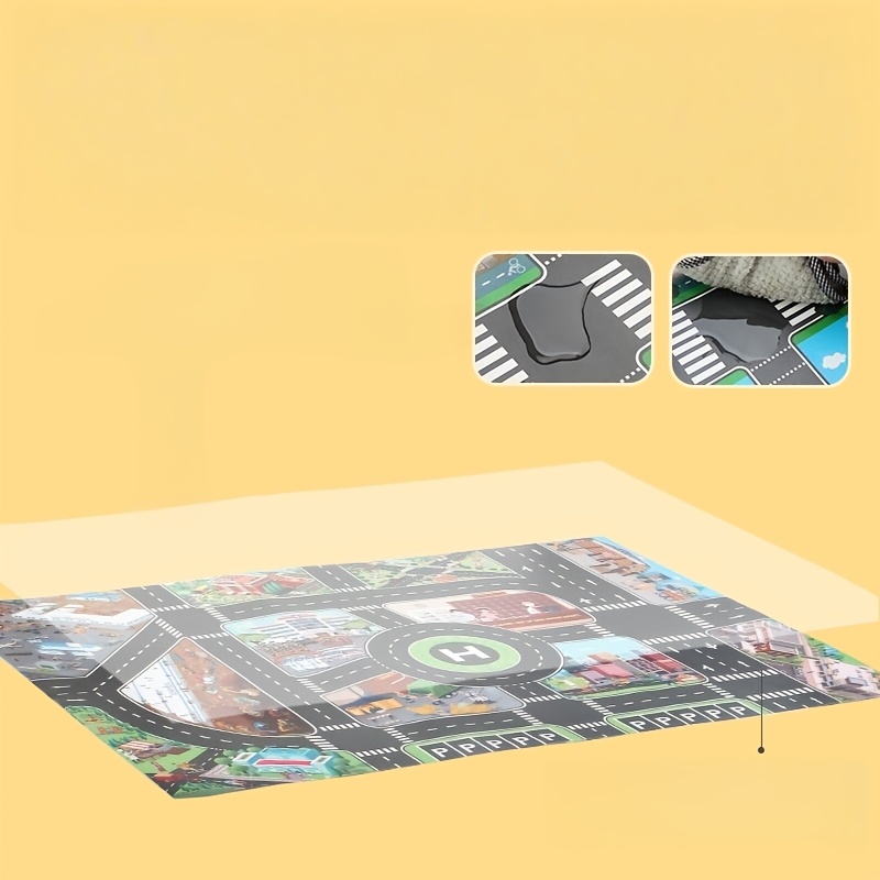 City Traffic Epidemic Prevention Engineering Map Play Mat
