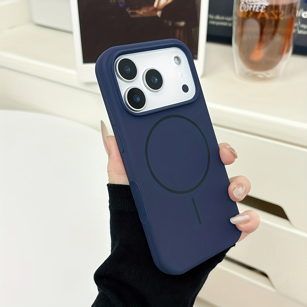 TEMU Coque de téléphone - 3 pièces [1X Coque de téléphone et 2X Protecteurs d'écran] Luxe Original pour Coque de téléphone magnétique pour Iphone 17