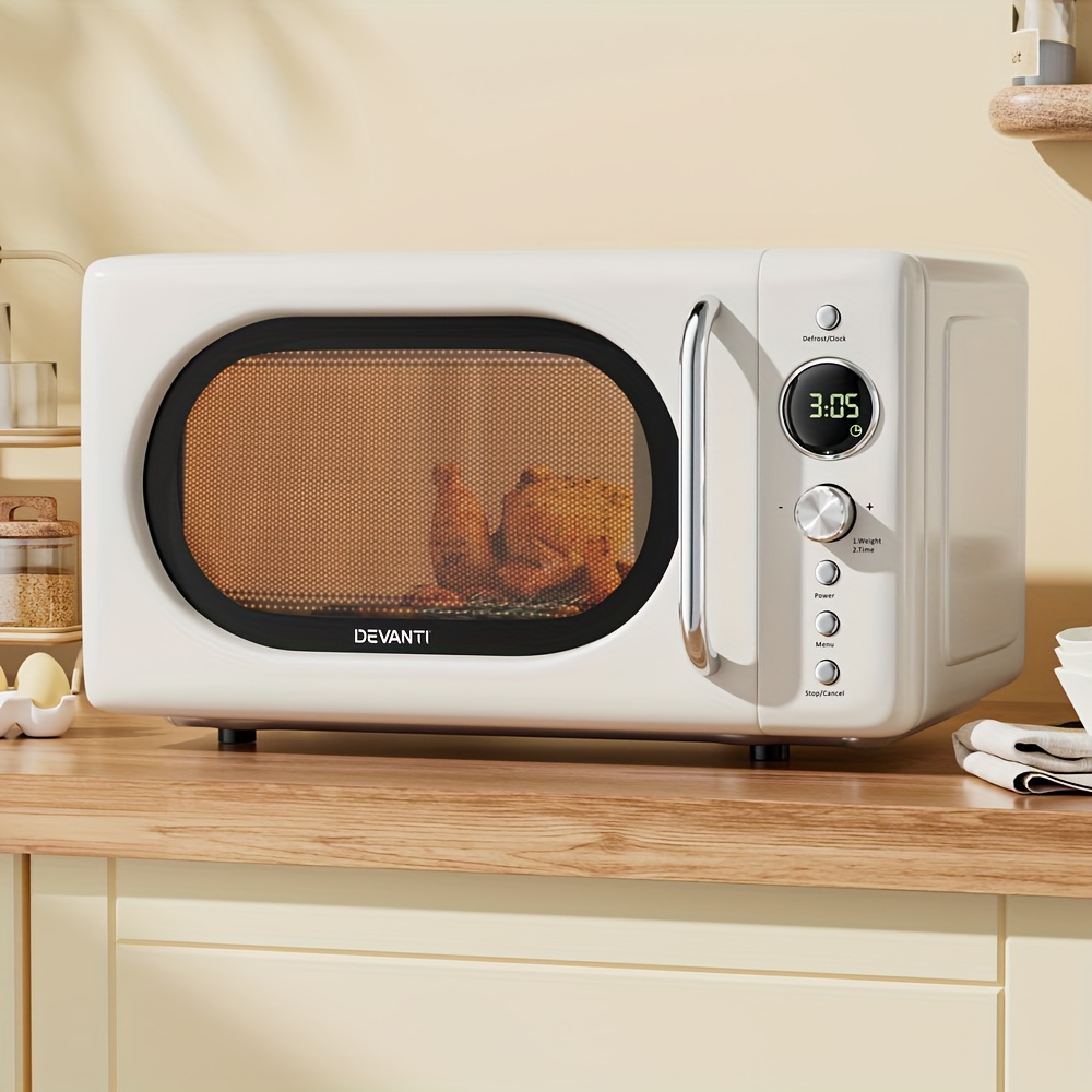 TEMU Devanti 20l Microwave Oven 700w, Preparation, Everyday Cooking Helper, , Compact Microwave Oven, Sleek Kitchen Appliance, Modern Microwave