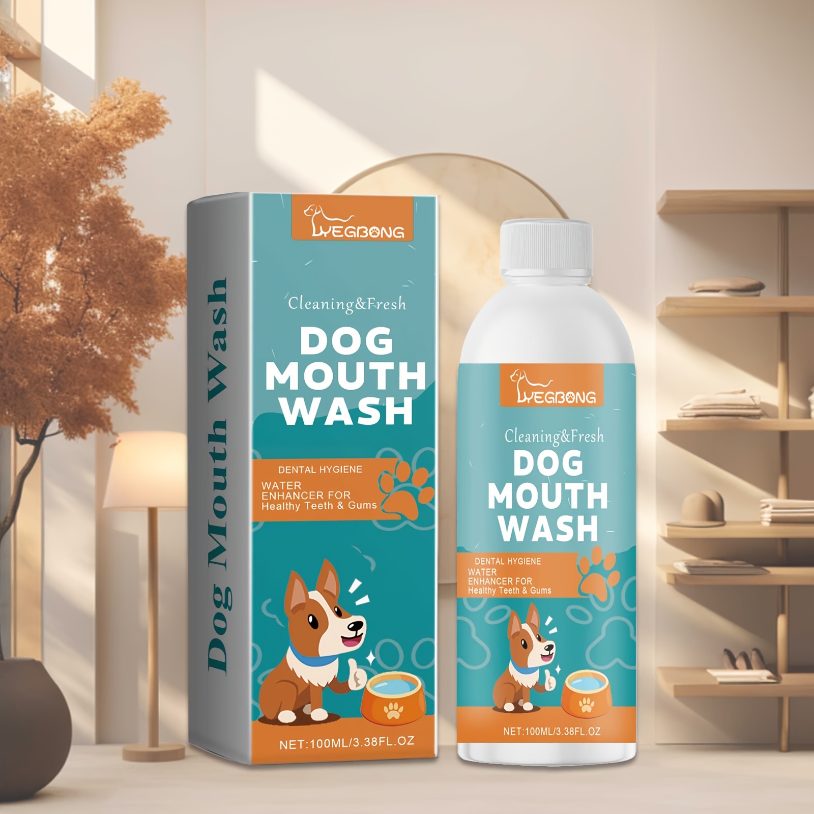 Image of Yegbong Dog Oral Rinse: Promotes Pet Oral Hygiene, Removes Tartar And Bad Breath For Dogs