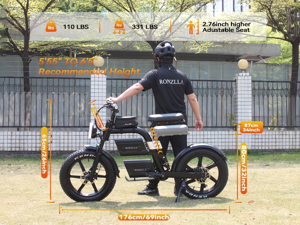 electric dirt bike for adults 60  speed commuter ebike with 20  battery 93   range motorcycle all terrain fat tires full suspension smart display usb port storage bag hydraulic brakes perfect gift for christmas new year Product details 11