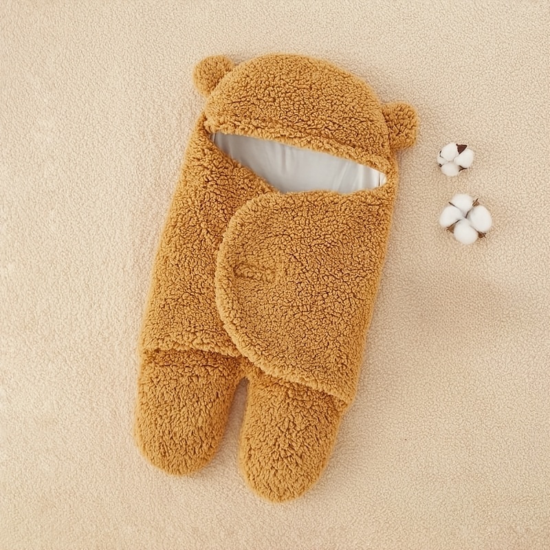 un manta anti-salto con cabeza de oso lindo en un solo paquete,   de material de lana de  , lavable,   para otoño e invierno, un regalo ideal para acción de   y navidad. 6