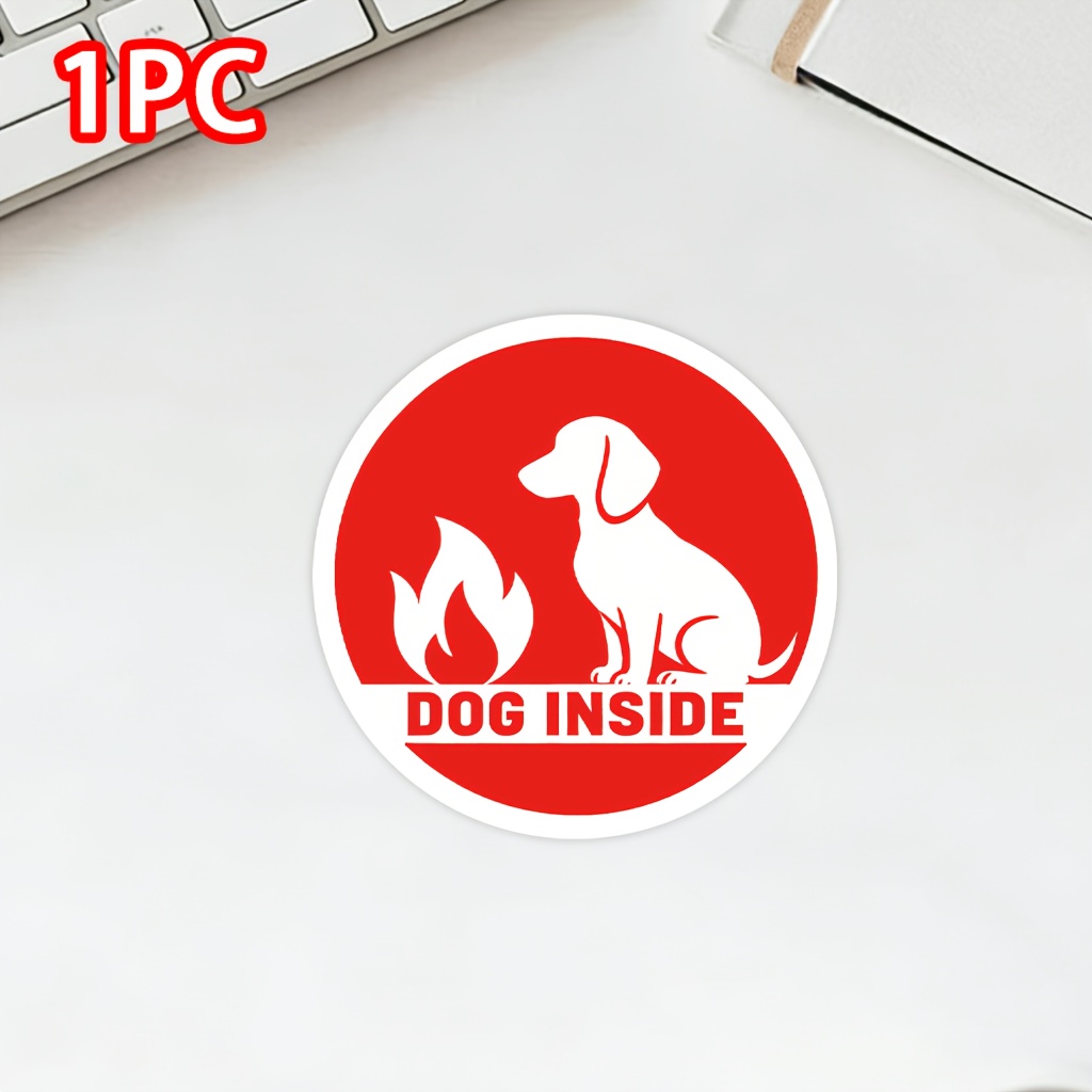 Pet Sticker With , Alert Decal, Durable Fire Safety Label For Home, Car, Laptop, Luggage & Skateboard