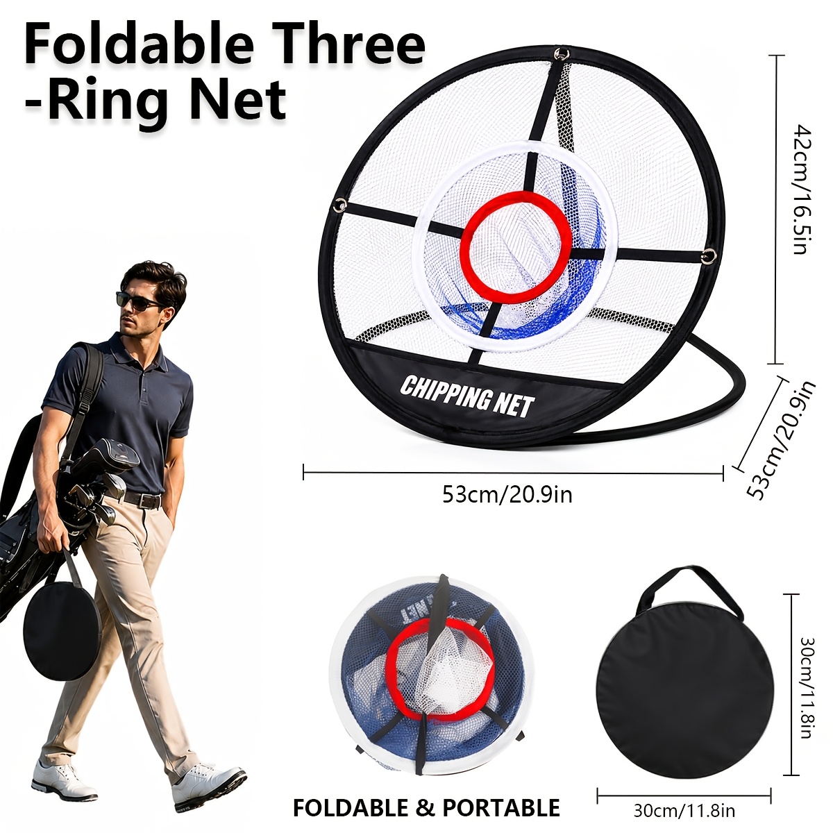 Golf Chipping Net Set with Practice Balls